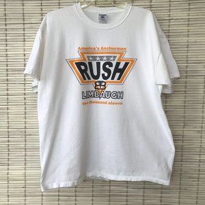 Rush Limbaugh XL T Shirt Conservative Talk Show Golden Microphone Collector